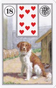 The Dog from the Petit Lenormand deck