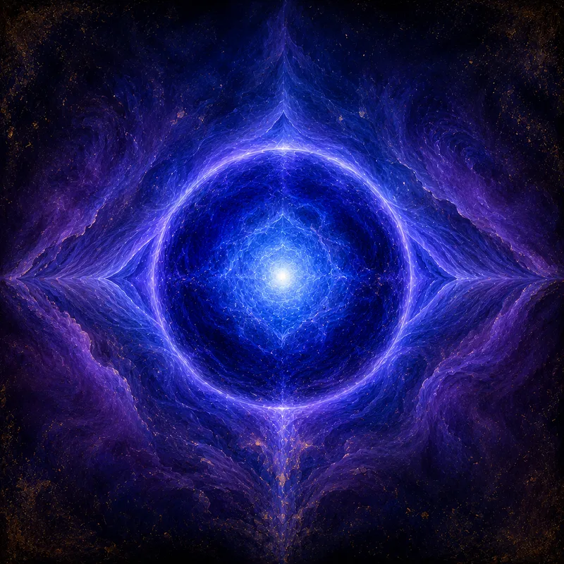 Deep indigo light energy with penetrating inner sight, representing the brow third eye chakra